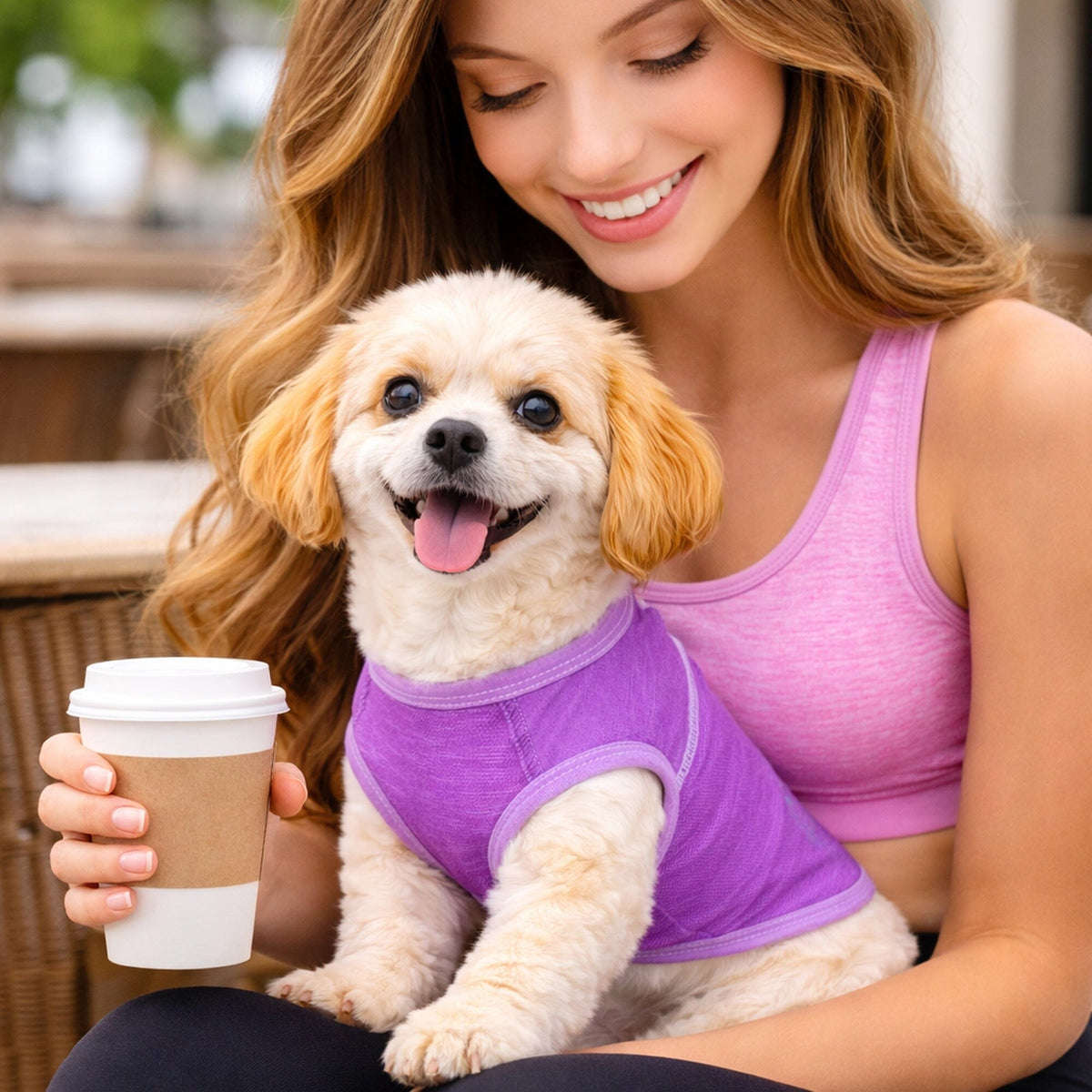 Pet Life ® Active 'Aero-Pawlse' Quick-Dry and 4-Way-Stretch Yoga Fitness Dog T-Shirt Tank Top by Pet Life