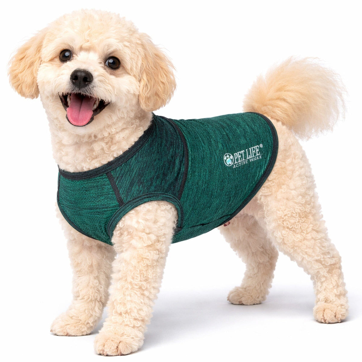 Pet Life ® Active 'Aero-Pawlse' Quick-Dry and 4-Way-Stretch Yoga Fitness Dog T-Shirt Tank Top by Pet Life