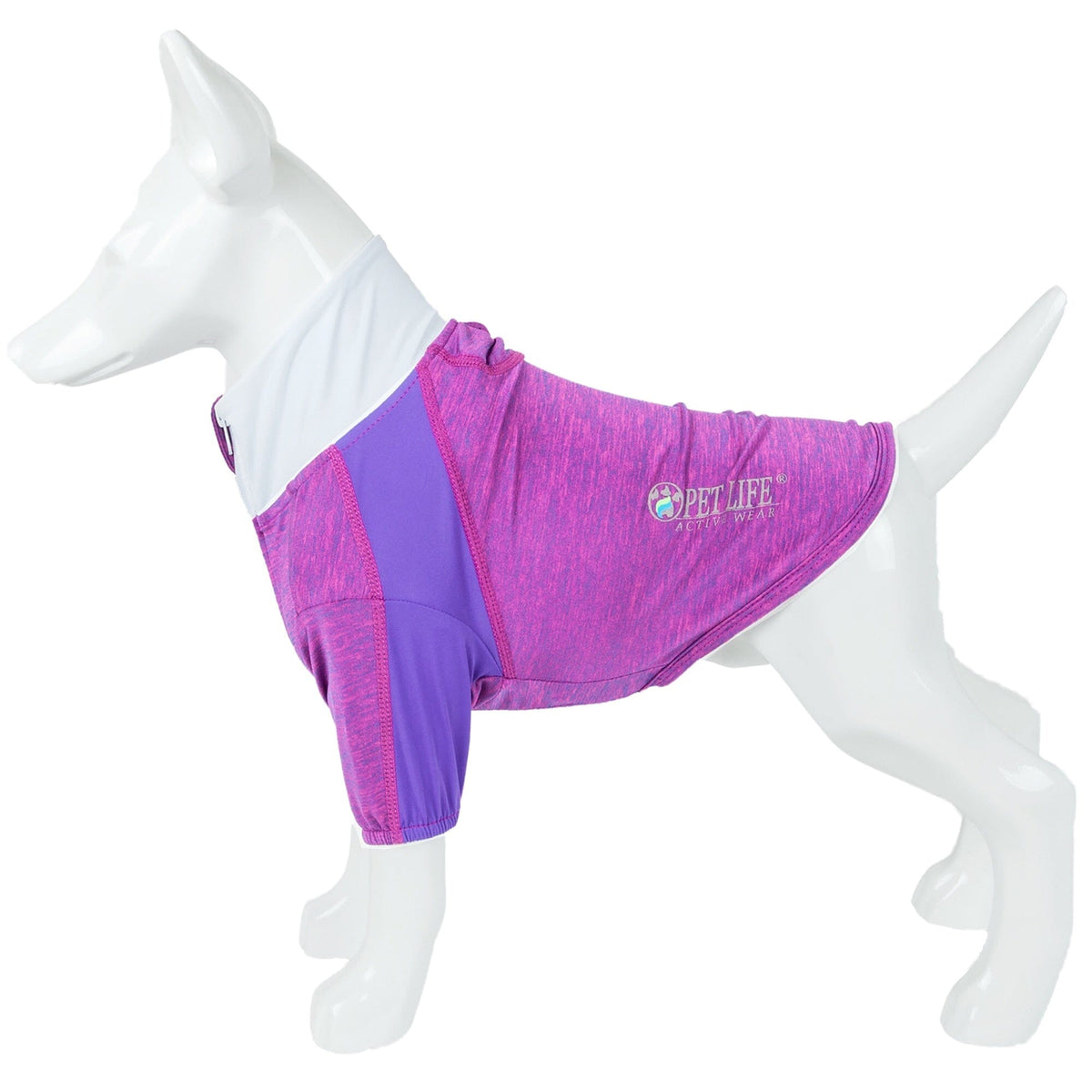 Pet Life ® Active 'Chewitt Wagassy' 4-Way-Stretch Yoga Fitness Long-Sleeve Dog T-Shirt by Pet Life