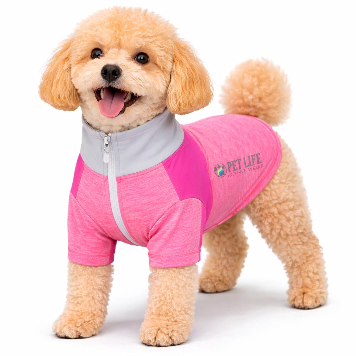 Pet Life ® Active 'Chewitt Wagassy' 4-Way-Stretch Yoga Fitness Long-Sleeve Dog T-Shirt by Pet Life