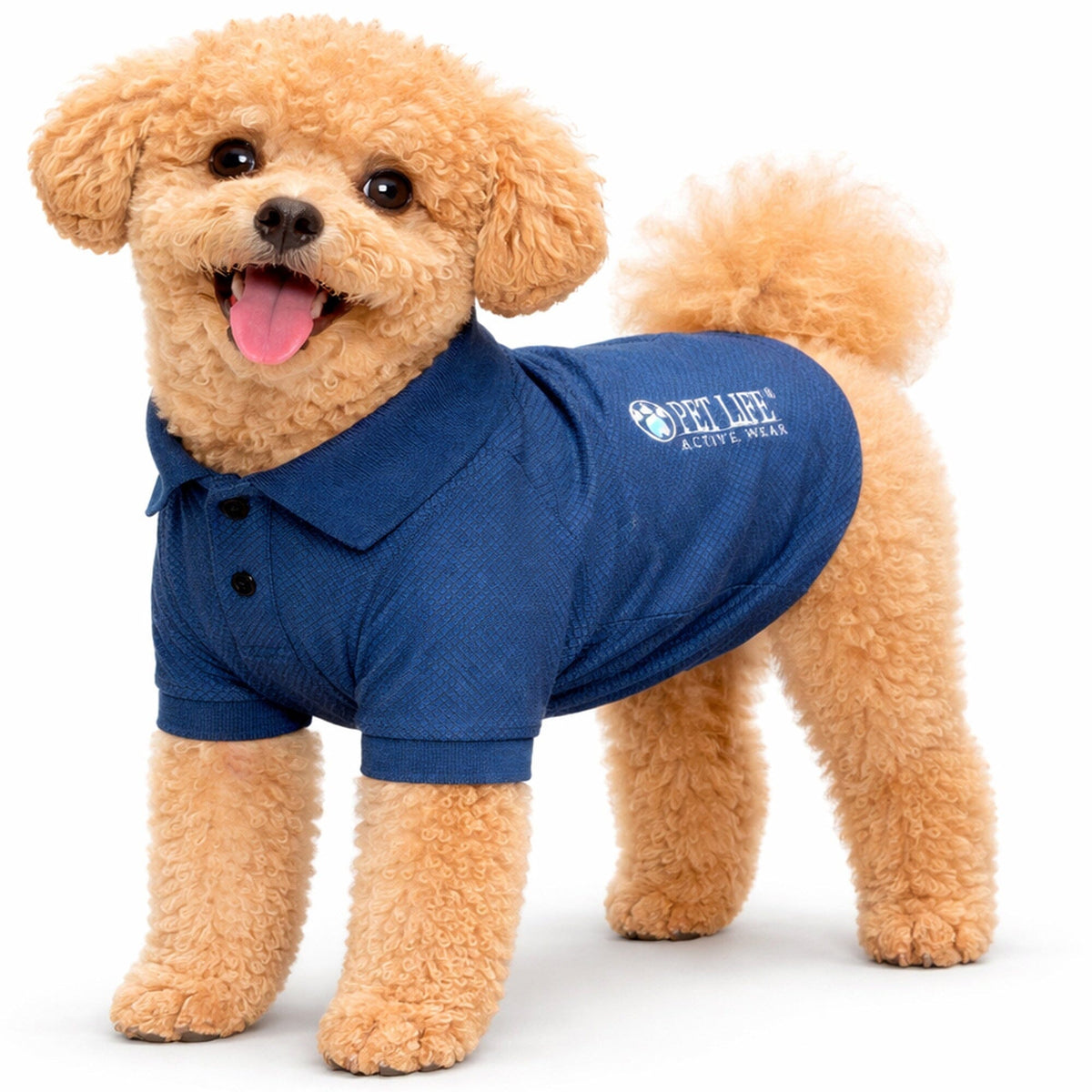 Pet Life ® Active 'Fur-Flex' Stretch and Quick-Dry Anti-Odor Fitness Yoga Dog Polo T-Shirt by Pet Life