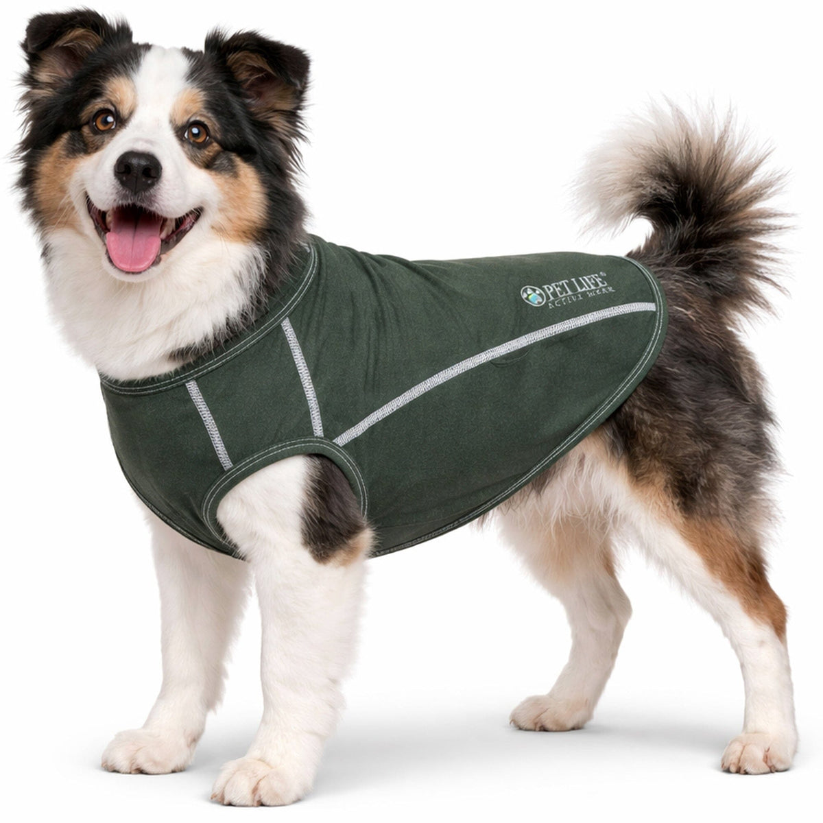 Pet Life ® Active 'Racerbark' 4-Way-Stretch Yoga Fitness Dog T-Shirt Tank Top by Pet Life