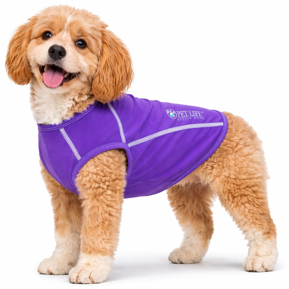 Pet Life ® Active 'Racerbark' 4-Way-Stretch Yoga Fitness Dog T-Shirt Tank Top by Pet Life