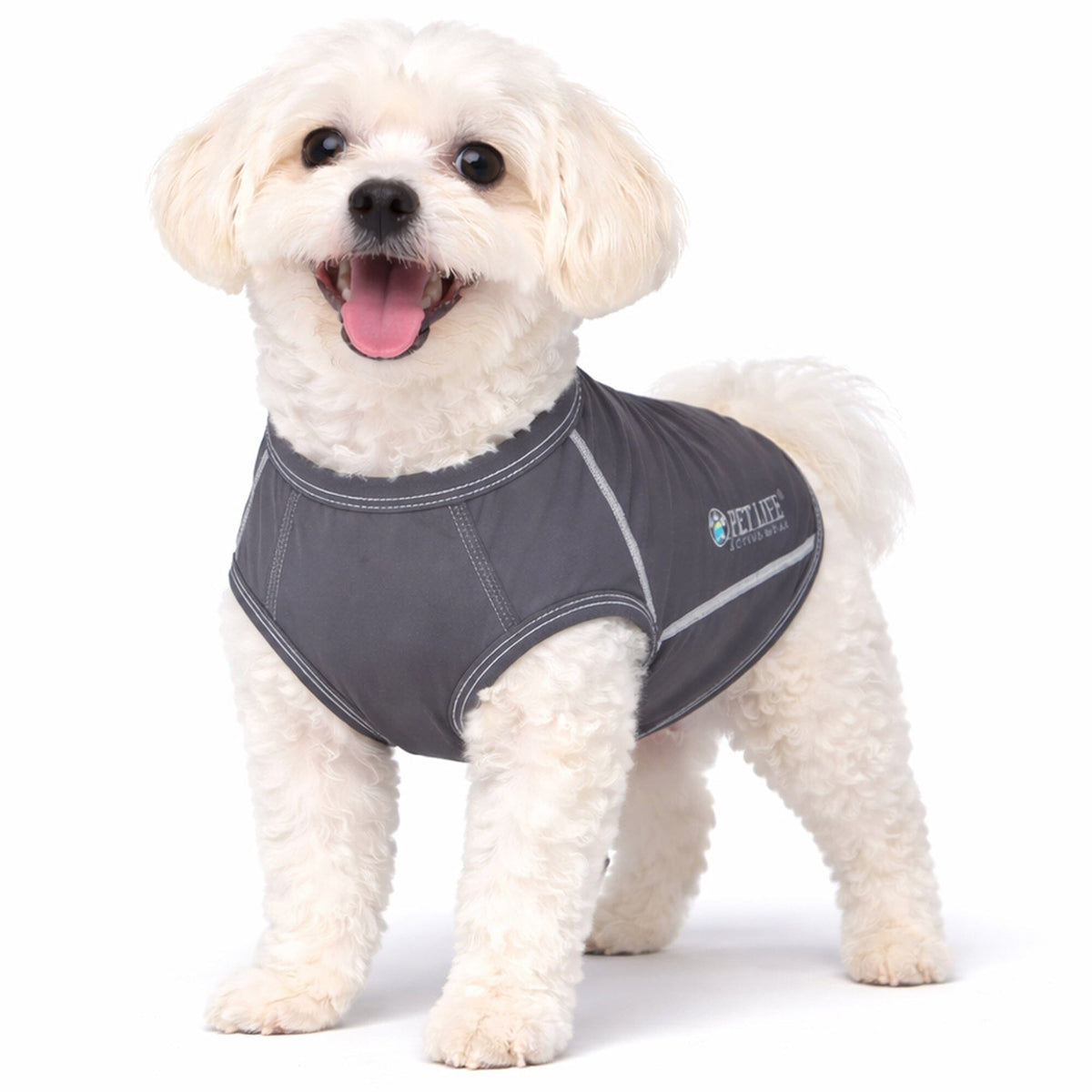 Pet Life ® Active 'Racerbark' 4-Way-Stretch Yoga Fitness Dog T-Shirt Tank Top by Pet Life