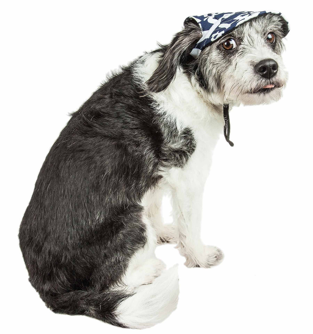 Pet Life ® 'Bone Cappa' Graffiti Sculptured Uv Protectant Adjustable Fashion Dog Hat Cap by Pet Life