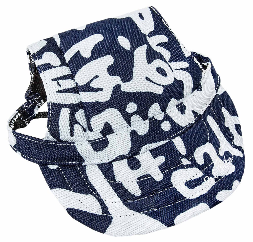 Pet Life ® 'Bone Cappa' Graffiti Sculptured Uv Protectant Adjustable Fashion Dog Hat Cap by Pet Life