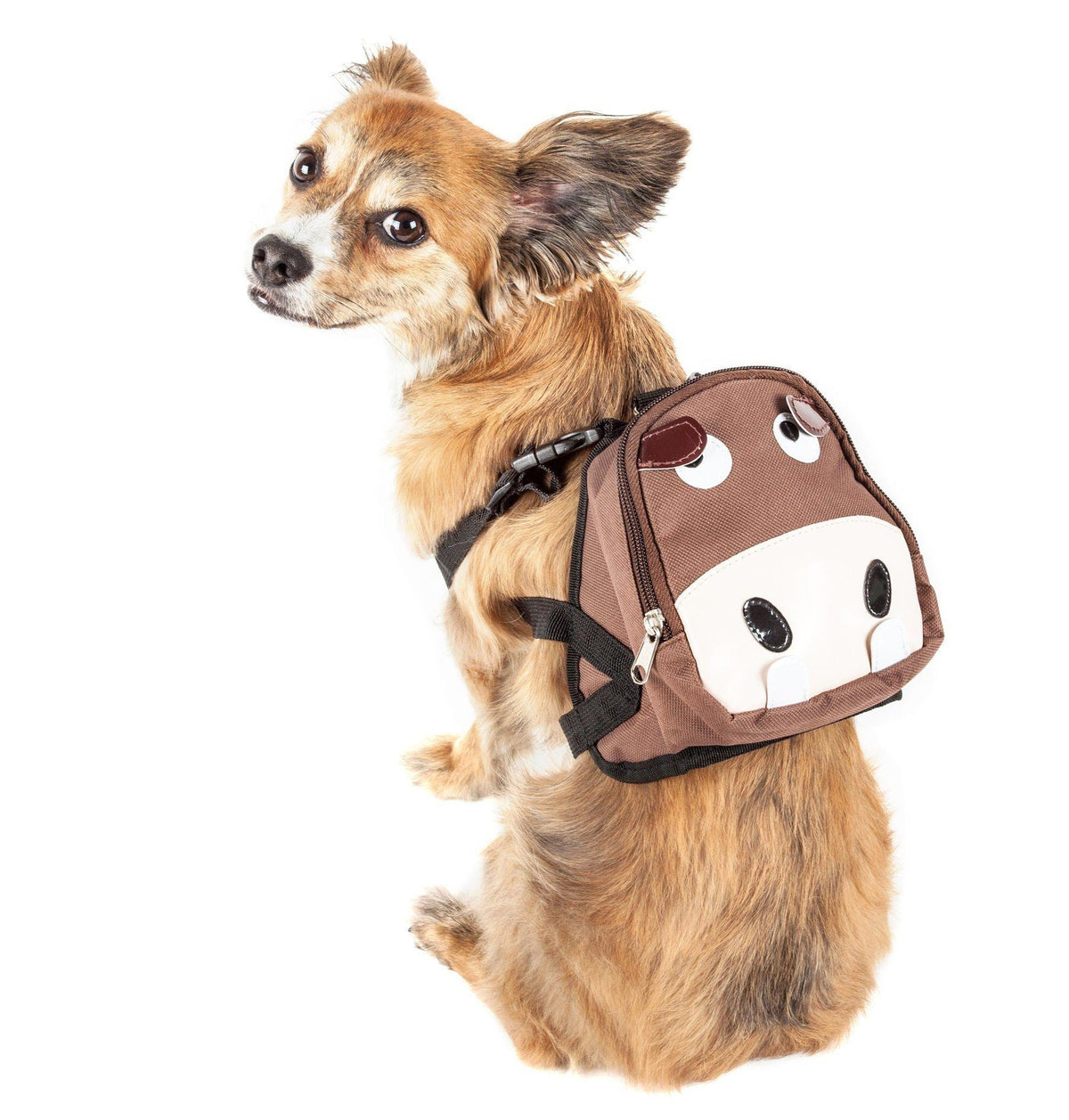 Pet Life ® 'Mooltese' Large-Pocketed Animated Fashion Dog Harness Backpack by Pet Life