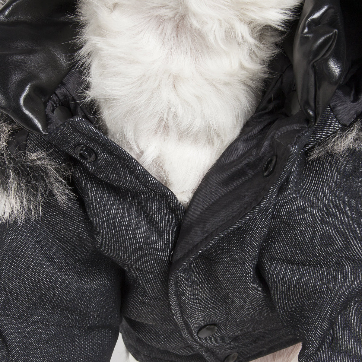 Pet Life ® 'Ruff-Choppered' Denim Fashioned Wool Dog Coat Jacket by Pet Life
