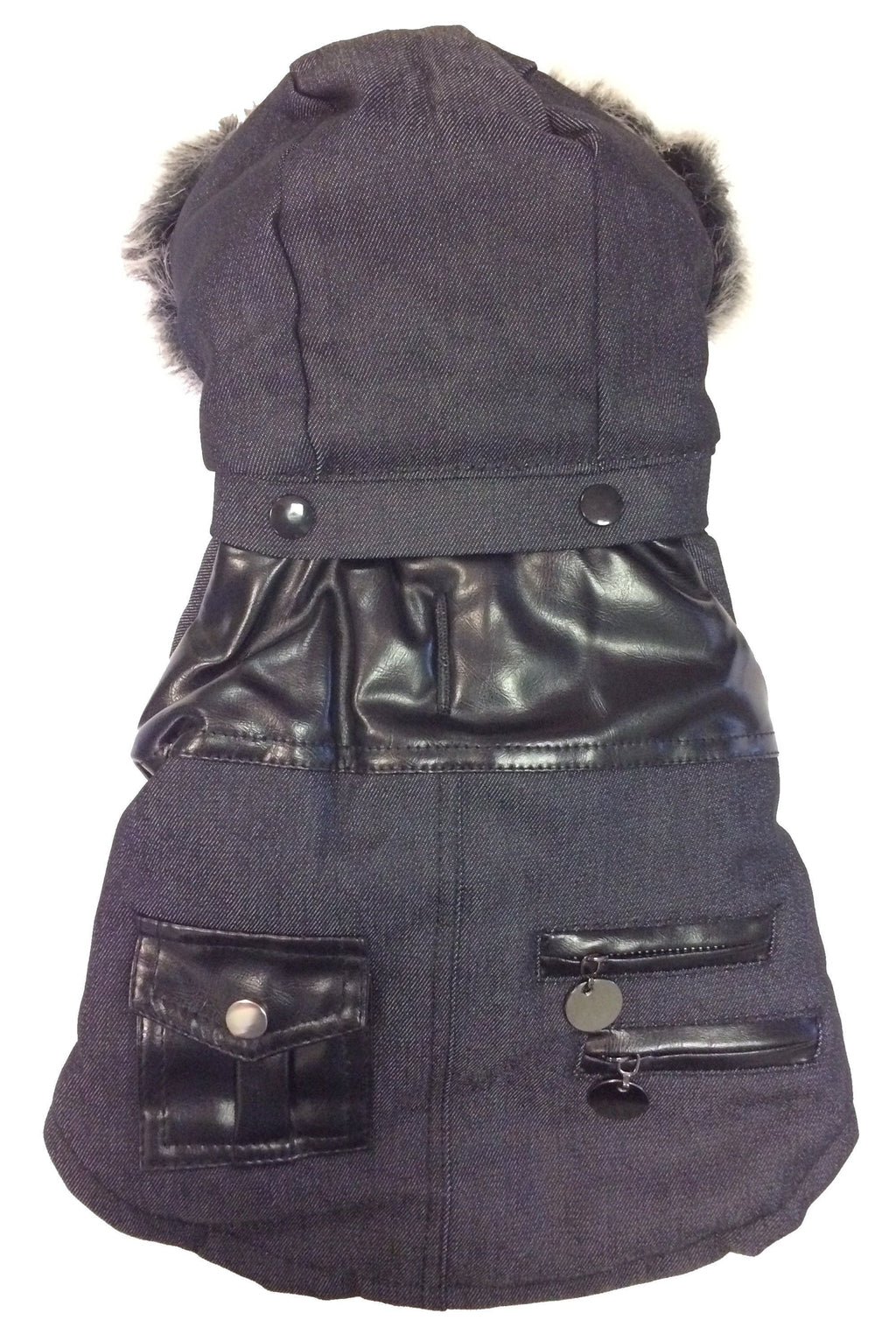 Pet Life ® 'Ruff-Choppered' Denim Fashioned Wool Dog Coat Jacket by Pet Life