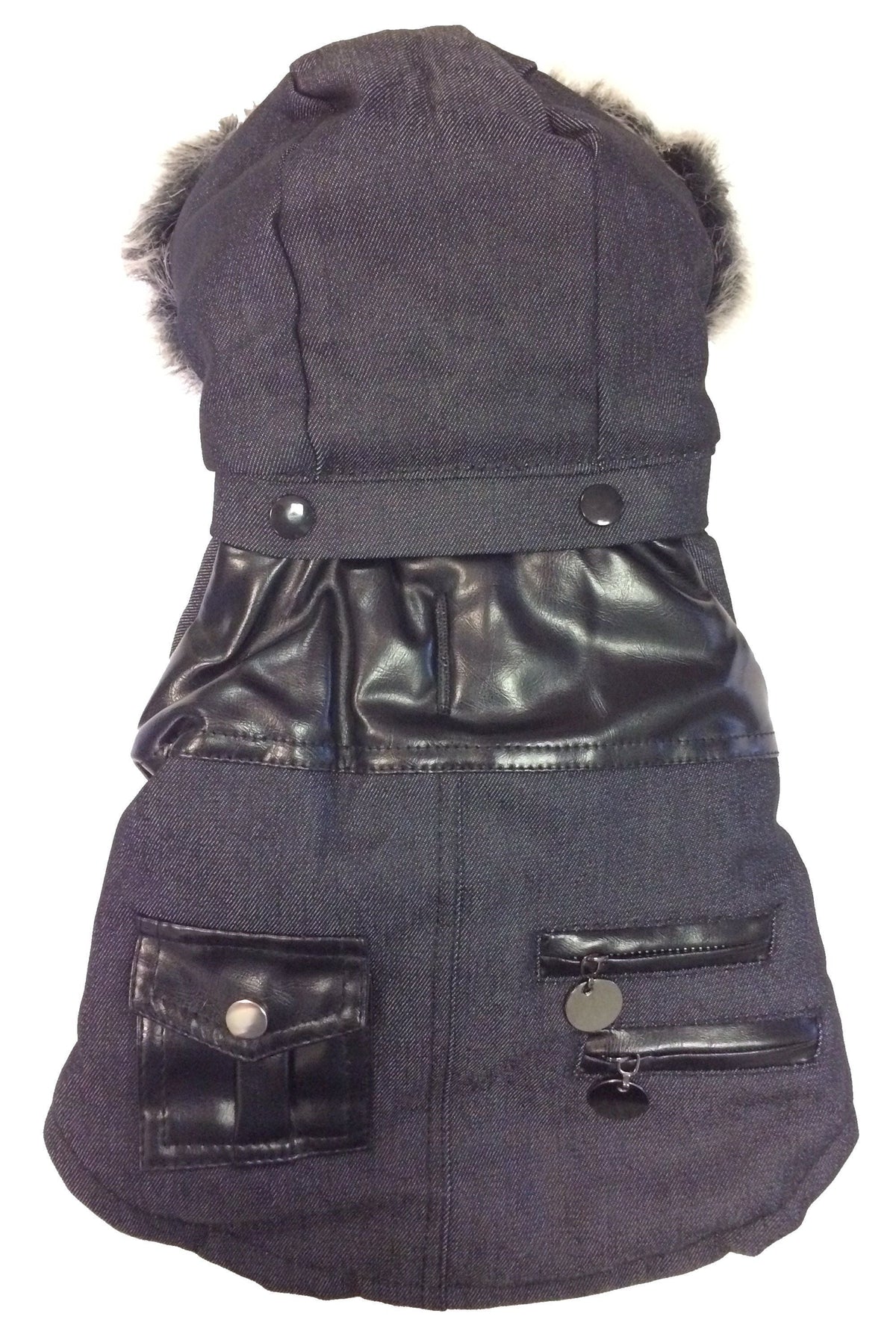 Pet Life ® 'Ruff-Choppered' Denim Fashioned Wool Dog Coat Jacket by Pet Life