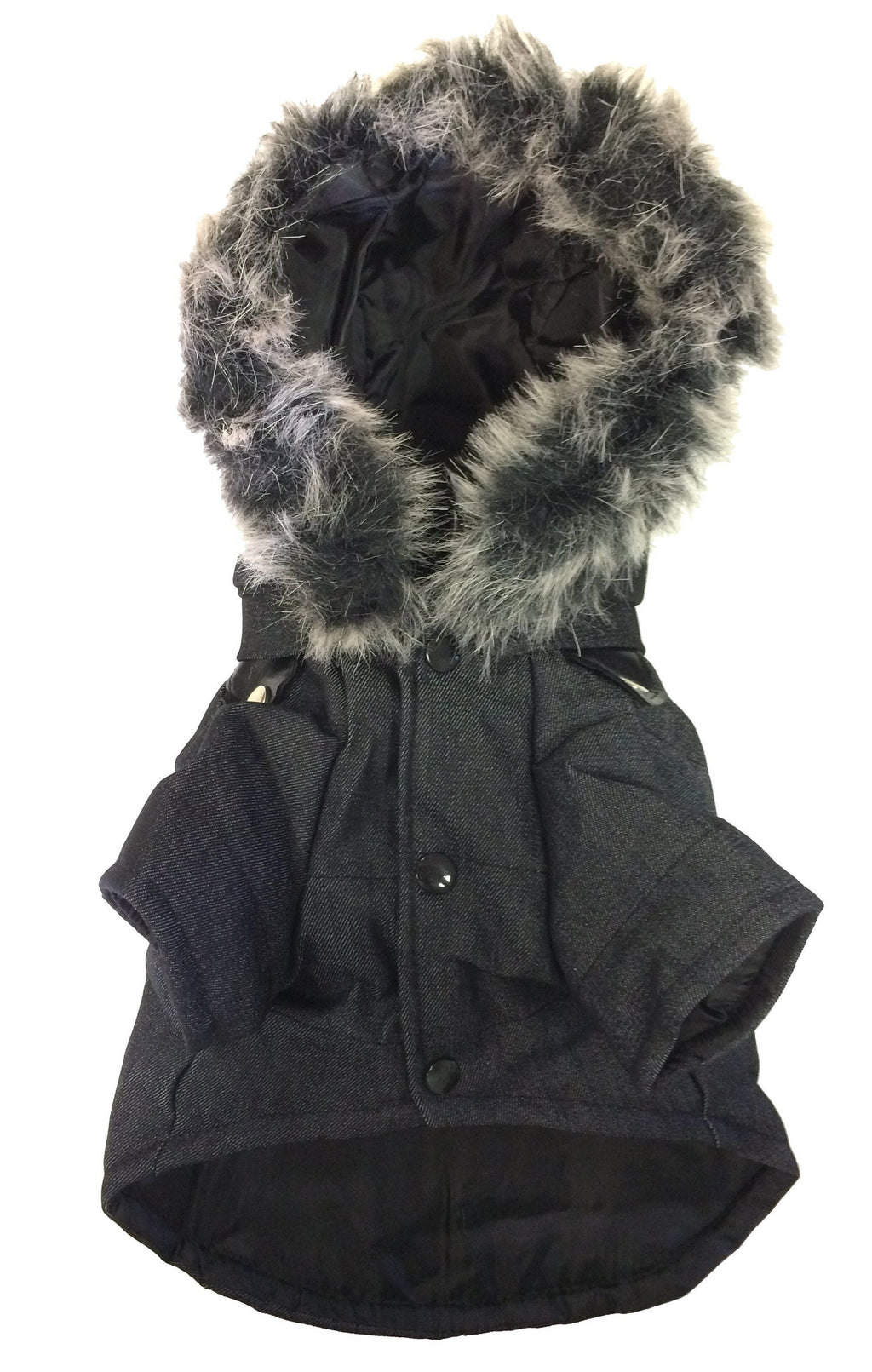 Pet Life ® 'Ruff-Choppered' Denim Fashioned Wool Dog Coat Jacket by Pet Life