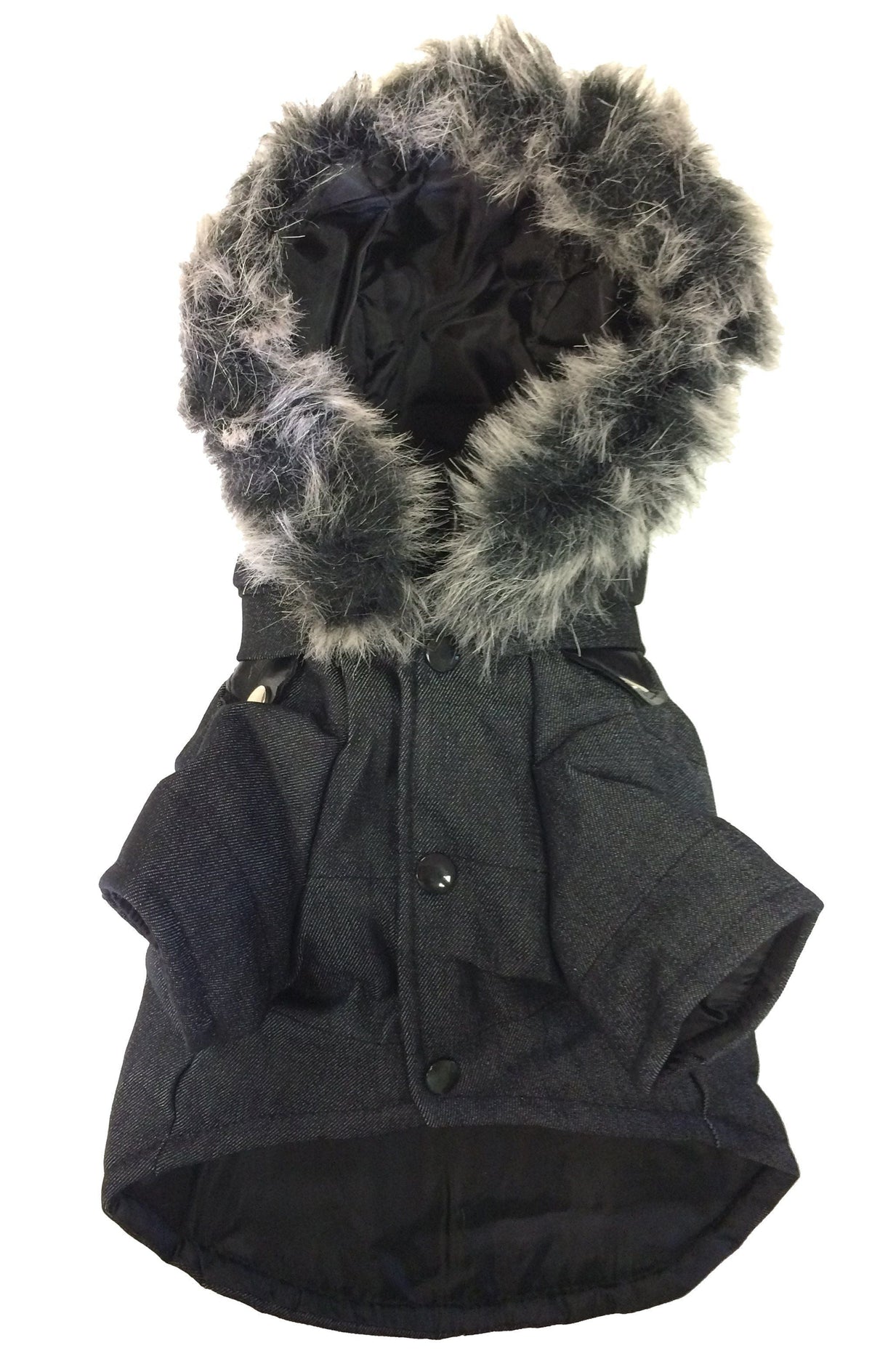Pet Life ® 'Ruff-Choppered' Denim Fashioned Wool Dog Coat Jacket by Pet Life
