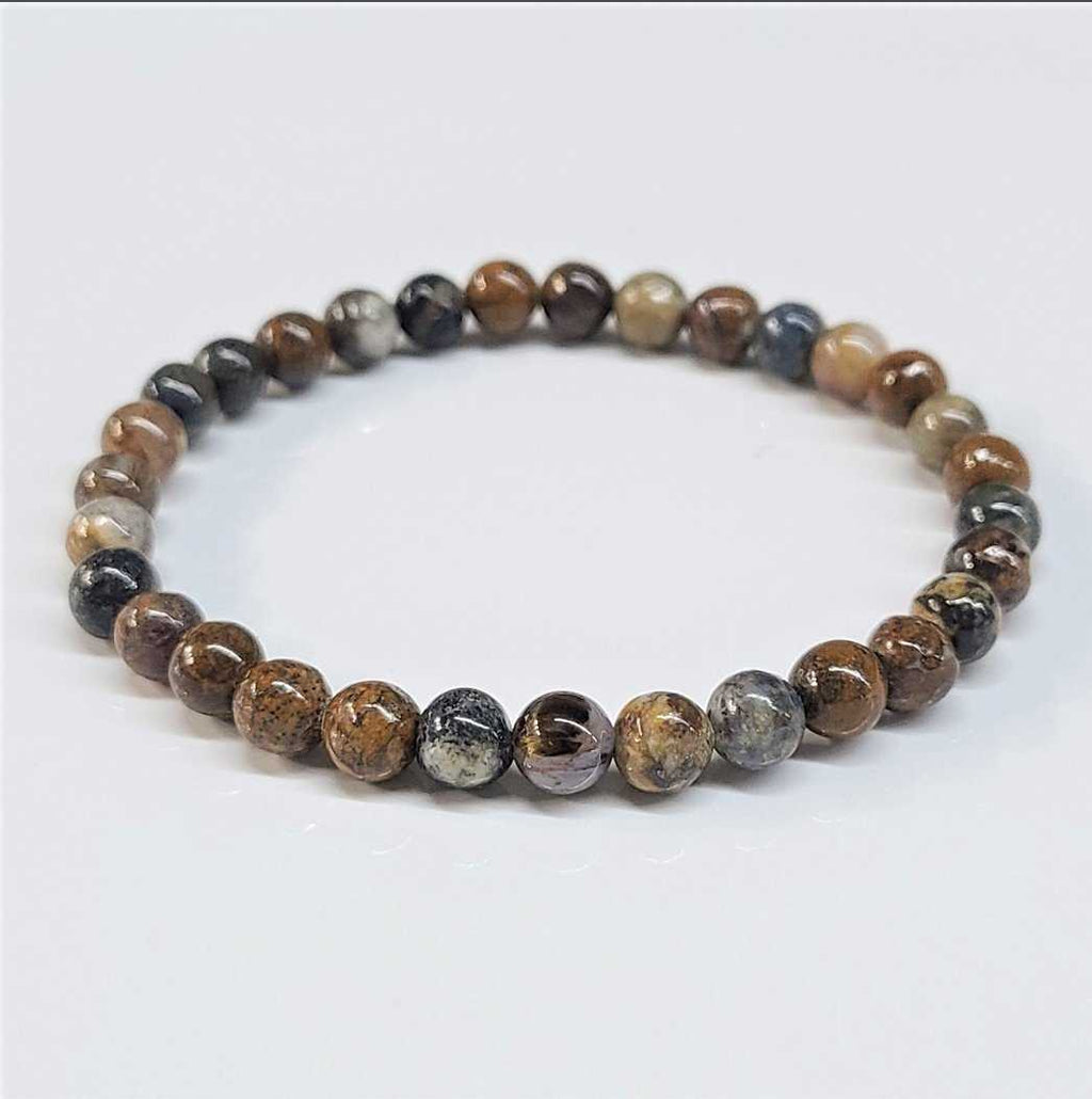 Pietersite Round Bead Bracelet - The Tempest Stone by Sacred Crystals