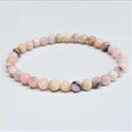 Pink Opal Round Bead Bracelet - Stone of Emotional Renewal by Sacred Crystals