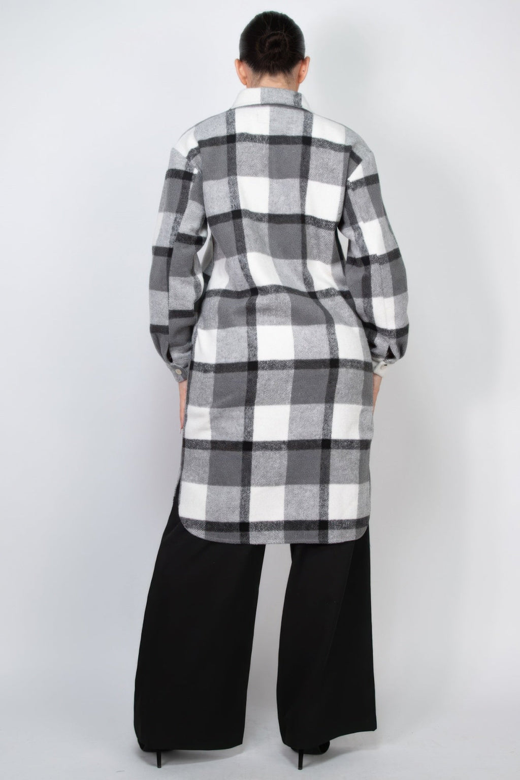 Plaid Buttoned Shacket Coat by Tigbul's Variety Fashion Shop