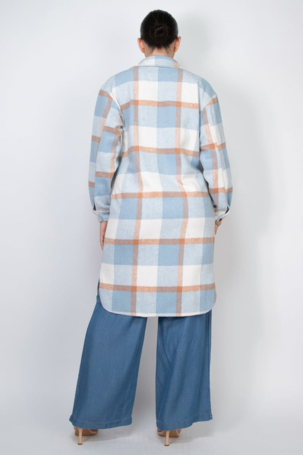 Plaid Buttoned Shacket Coat by Tigbul's Variety Fashion Shop