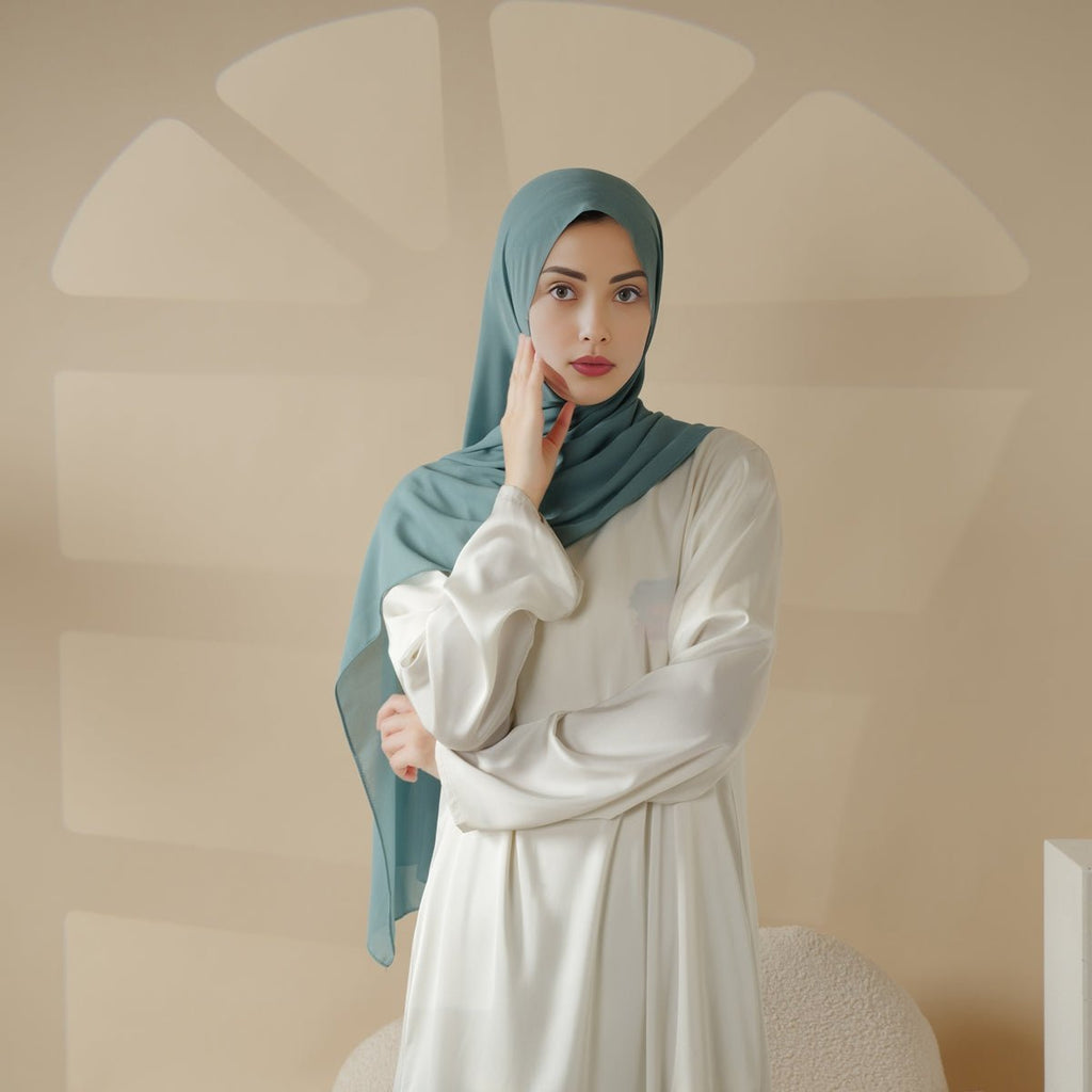 Plain Chiffon Shawl, Extra Fine Chiffon Hijab (MH067) by Mariam's Collection