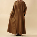 Plain Linen Abaya 3-Piece Set (MOA016) by Mariam's Collection