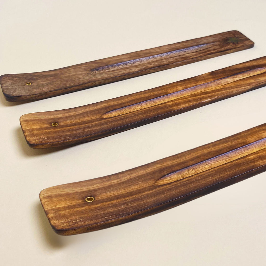 Traditional Wood Incense Holder by Auric Blends