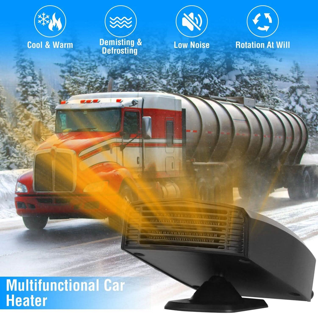 Portable Car Heater Heating Fan 2-in-1 Defroster Defogger Demister Windshield Heater by DailySale