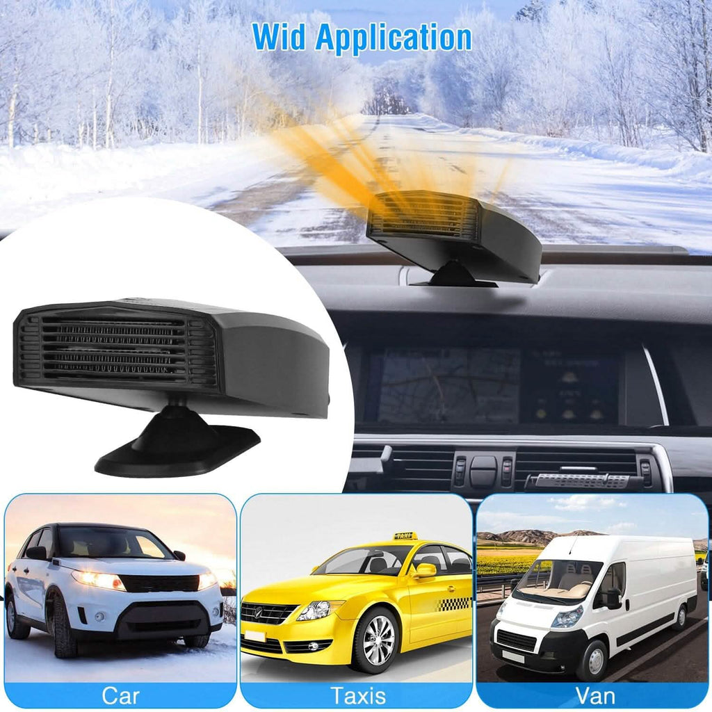 Portable Car Heater Heating Fan 2-in-1 Defroster Defogger Demister Windshield Heater by DailySale