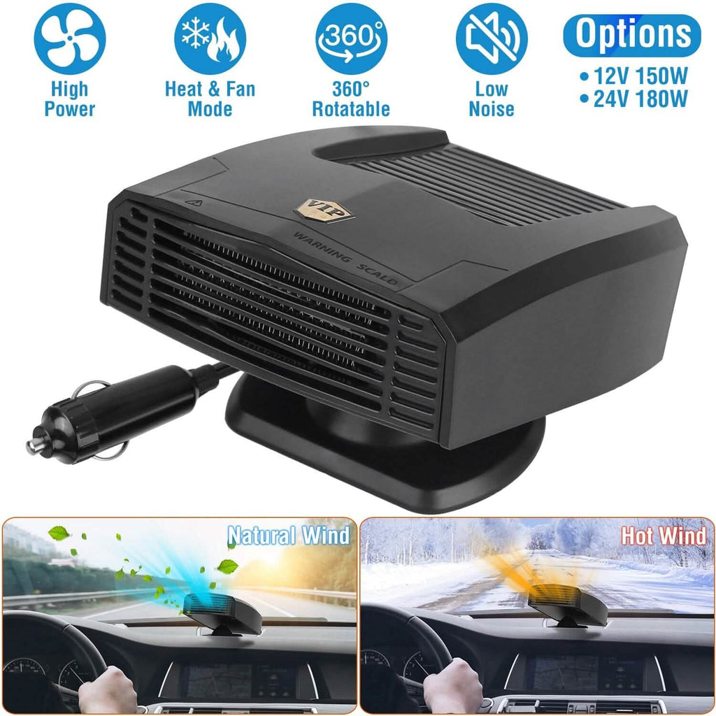 Portable Car Heater Heating Fan 2-in-1 Defroster Defogger Demister Windshield Heater by DailySale