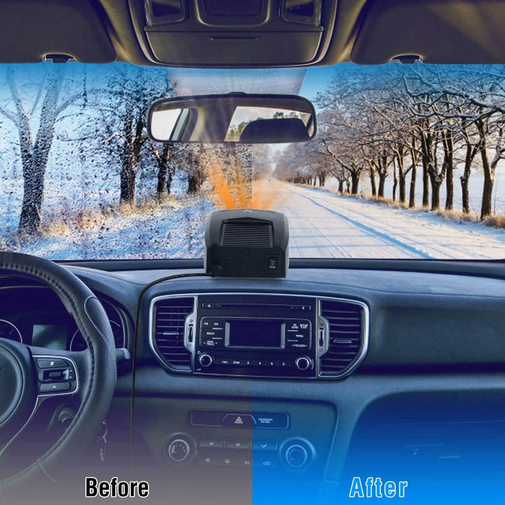 Portable Car Heater Heating Fan 2-in-1 Defroster Defogger Demister Windshield Heater by DailySale