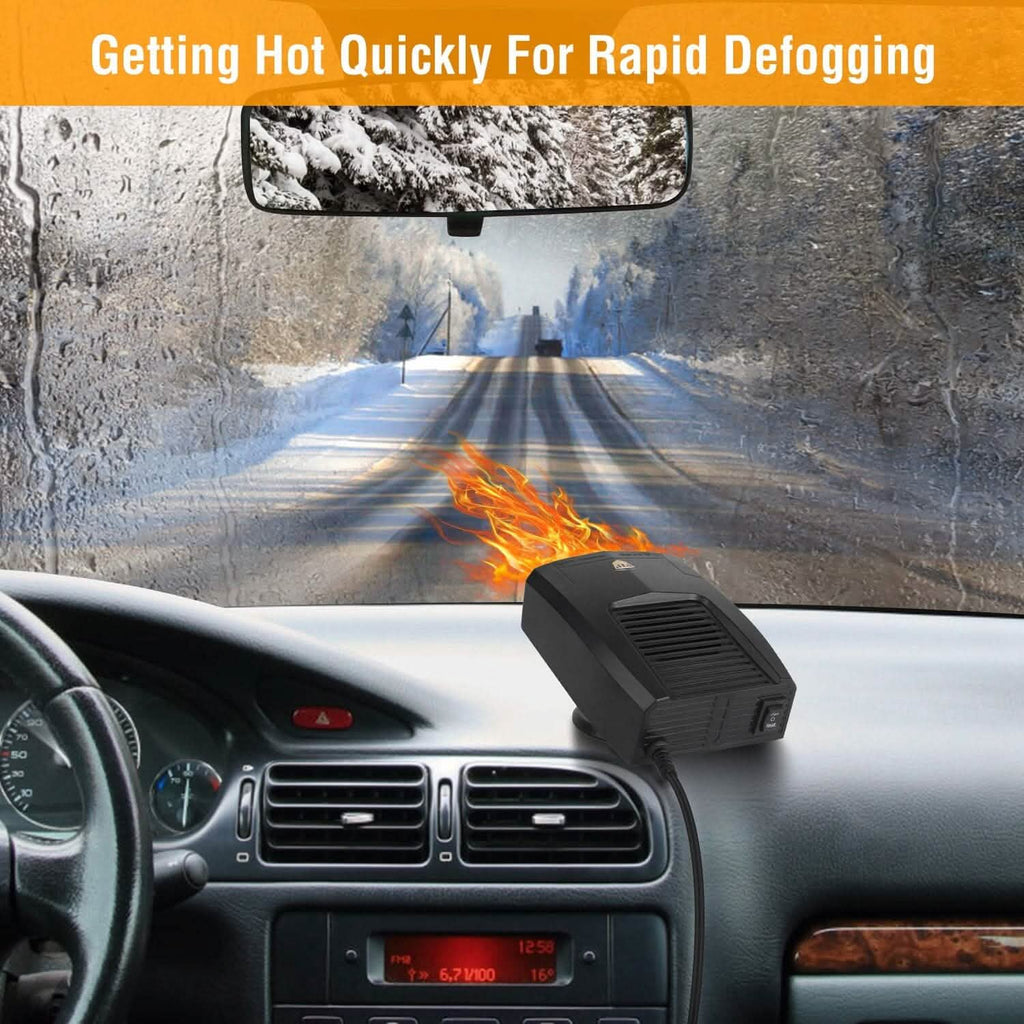 Portable Car Heater Heating Fan 2-in-1 Defroster Defogger Demister Windshield Heater by DailySale
