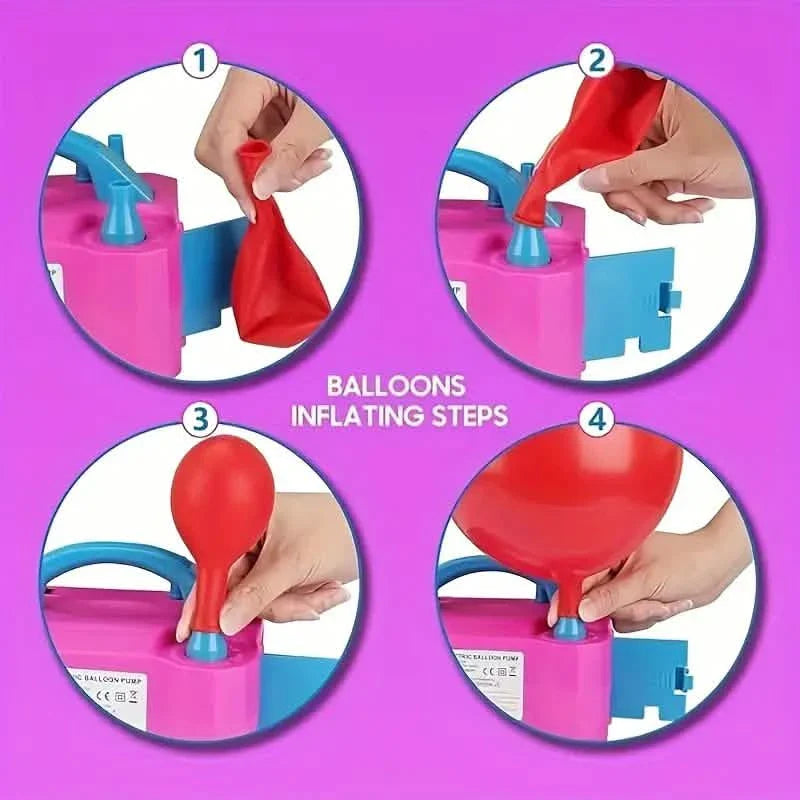 Portable Dual Nozzle Electric Air Balloon Pump and Tying Tool by DailySale