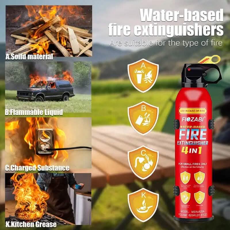 Portable Fire Extinguisher Spray 4-in-1 with Bracket by DailySale