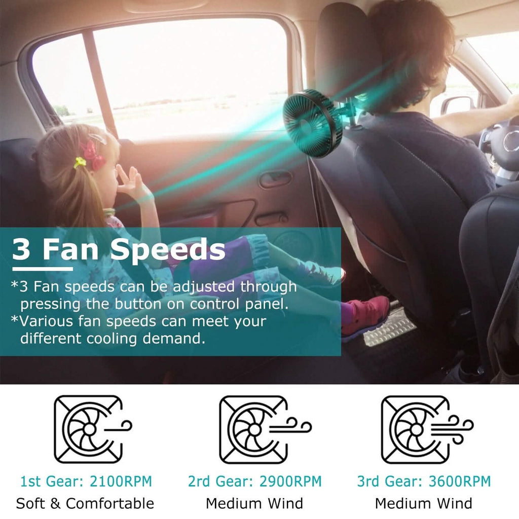 Portable Rotatable Car Cooling Fan by DailySale