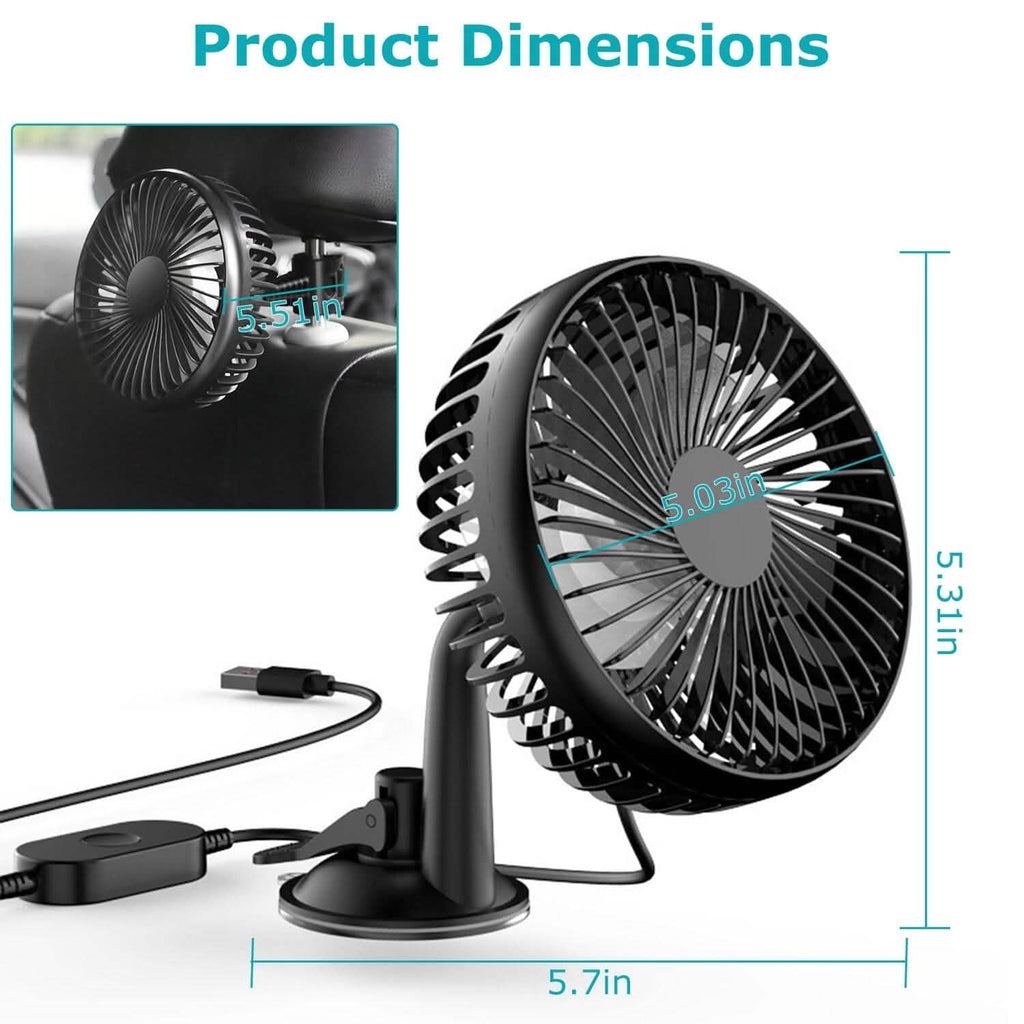 Portable Rotatable Car Cooling Fan by DailySale