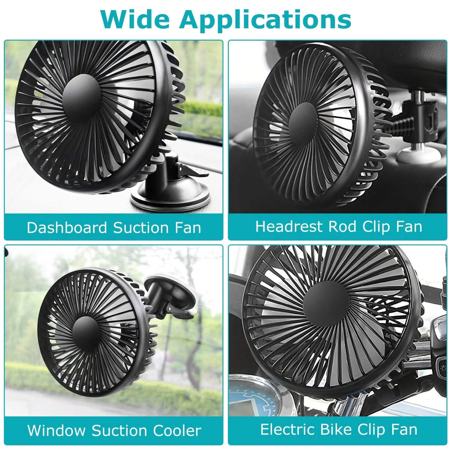 Portable Rotatable Car Cooling Fan by DailySale