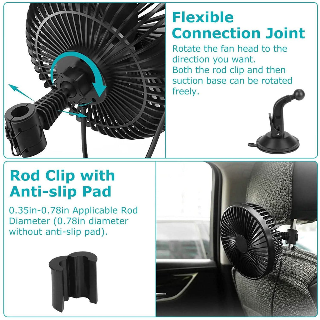 Portable Rotatable Car Cooling Fan by DailySale