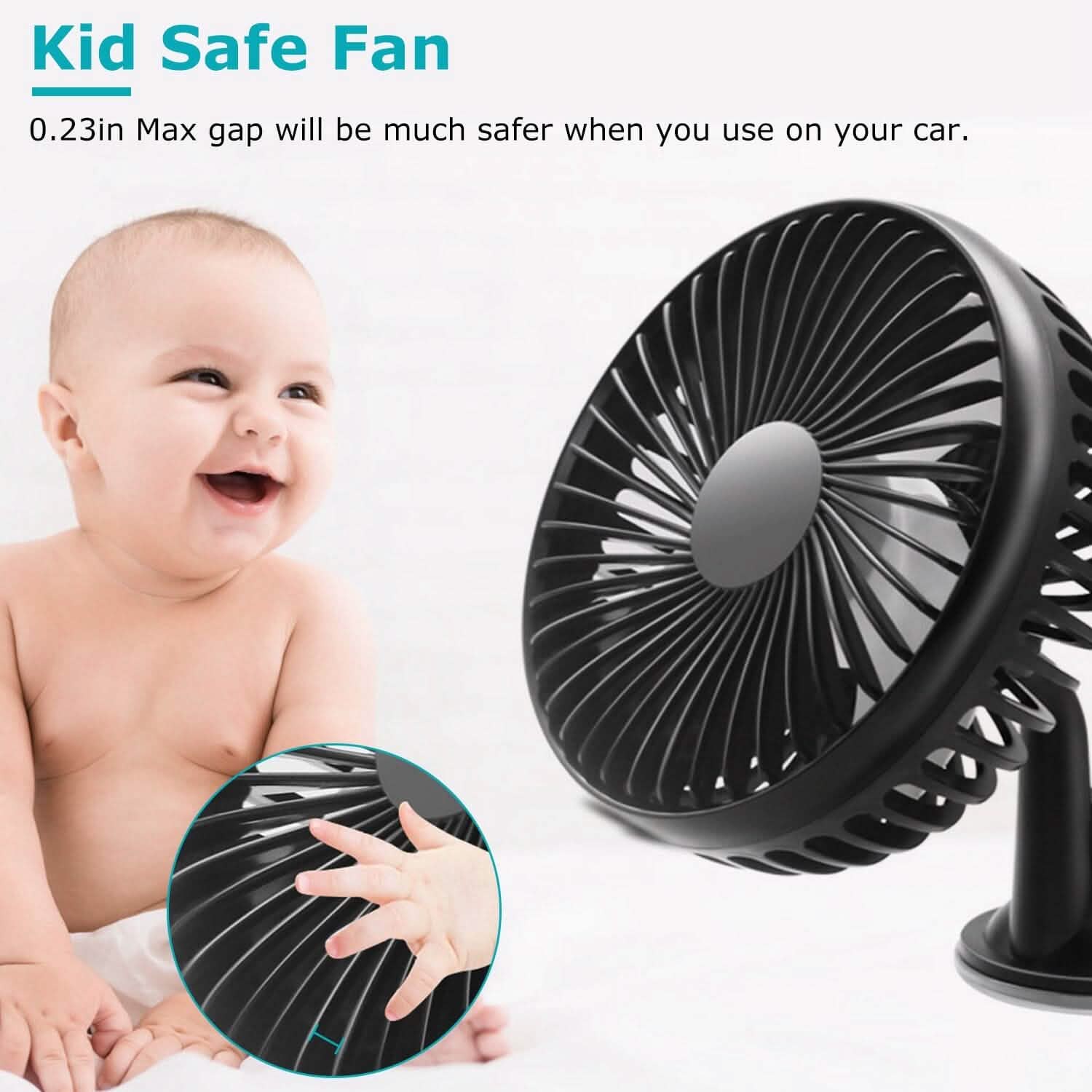 Portable Rotatable Car Cooling Fan by DailySale