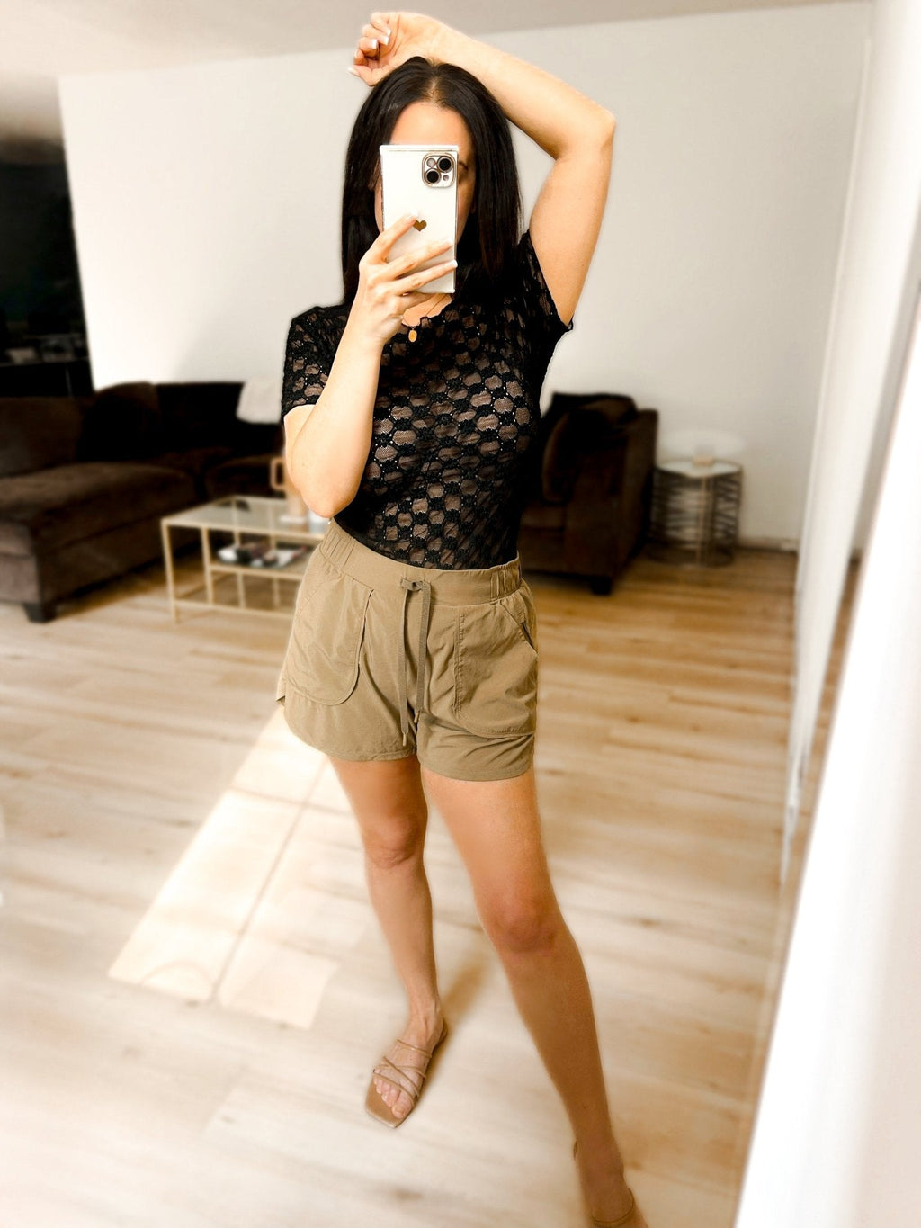 Sheer Daisy & Lace Short Sleeve Top by Girl Code Couture