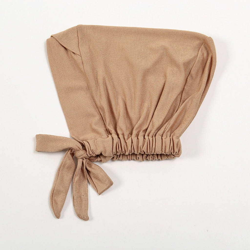 Premium Mercerized Cotton Cross-Strap Design Hijab Cap with Adjustable Brim (MH116) by Mariam's Collection