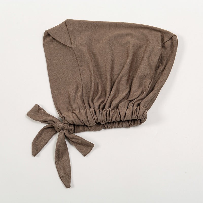 Premium Mercerized Cotton Cross-Strap Design Hijab Cap with Adjustable Brim (MH116) by Mariam's Collection
