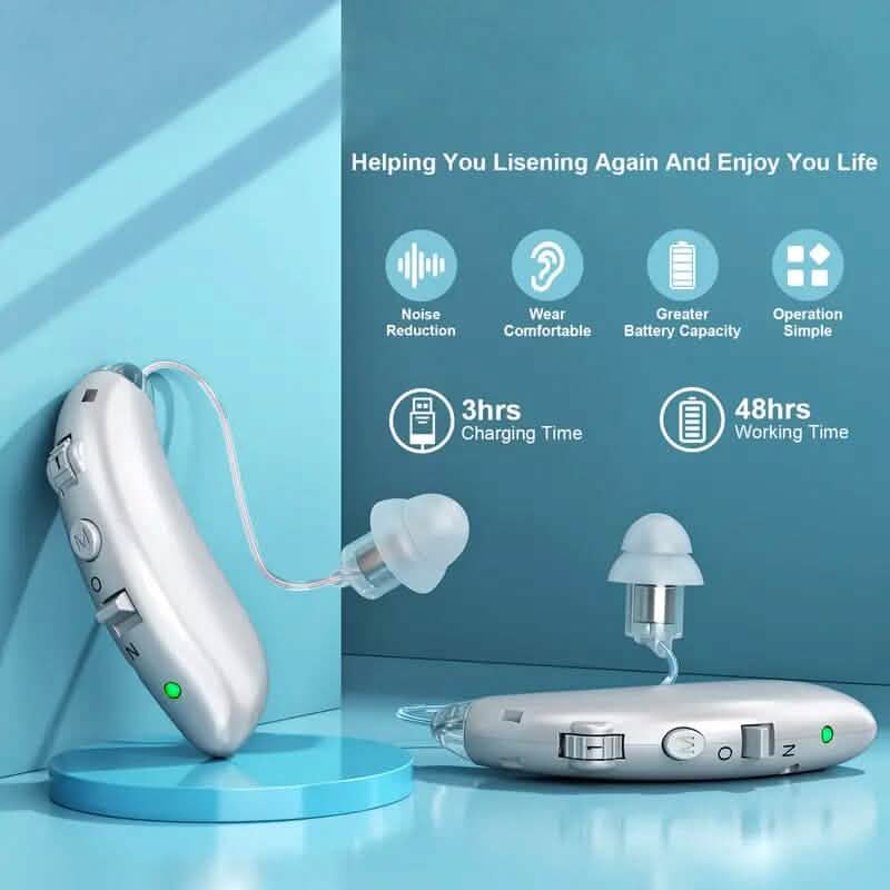 Premium Rechargeable Hearing Aids for Seniors by DailySale
