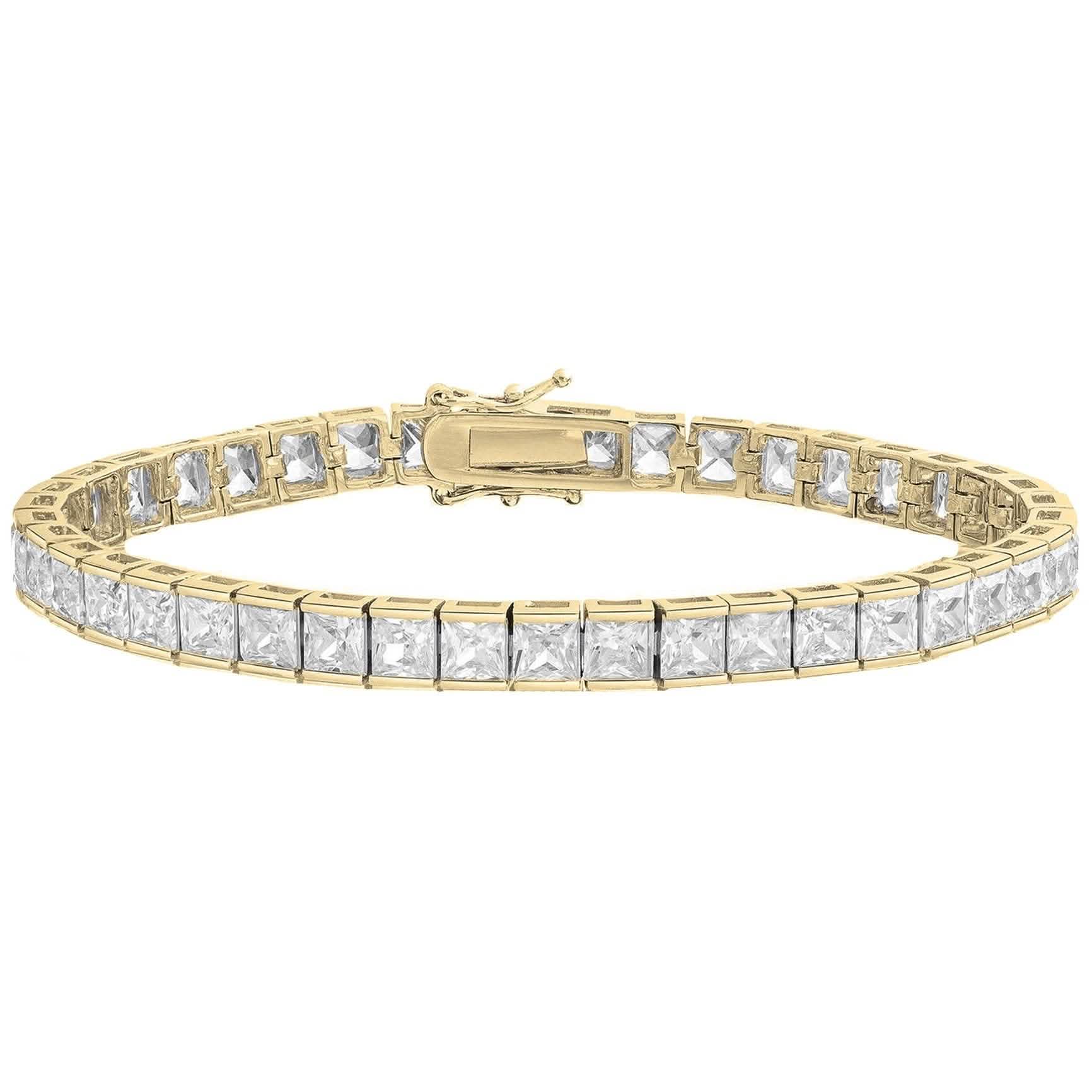 Princess Cut Crystal Tennis Bracelet by DailySale