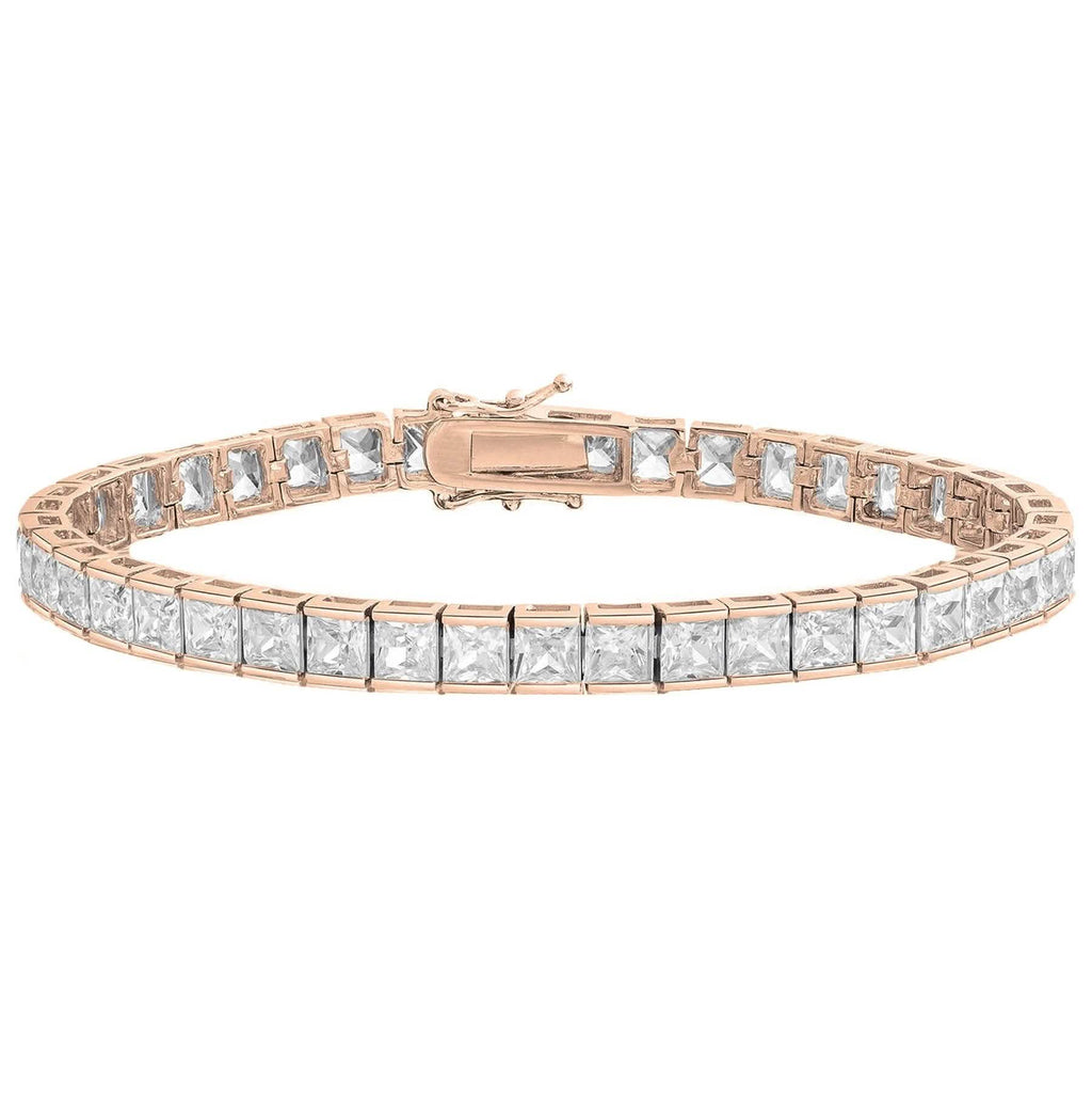Princess Cut Crystal Tennis Bracelet by DailySale