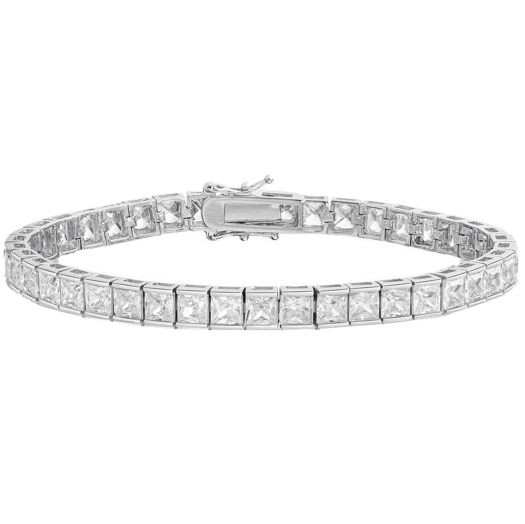 Princess Cut Crystal Tennis Bracelet by DailySale