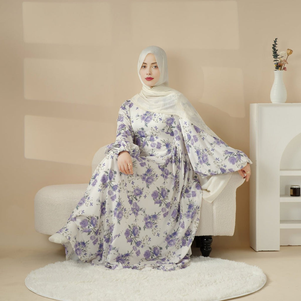Printed Reversible Abaya (MA082) by Mariam's Collection