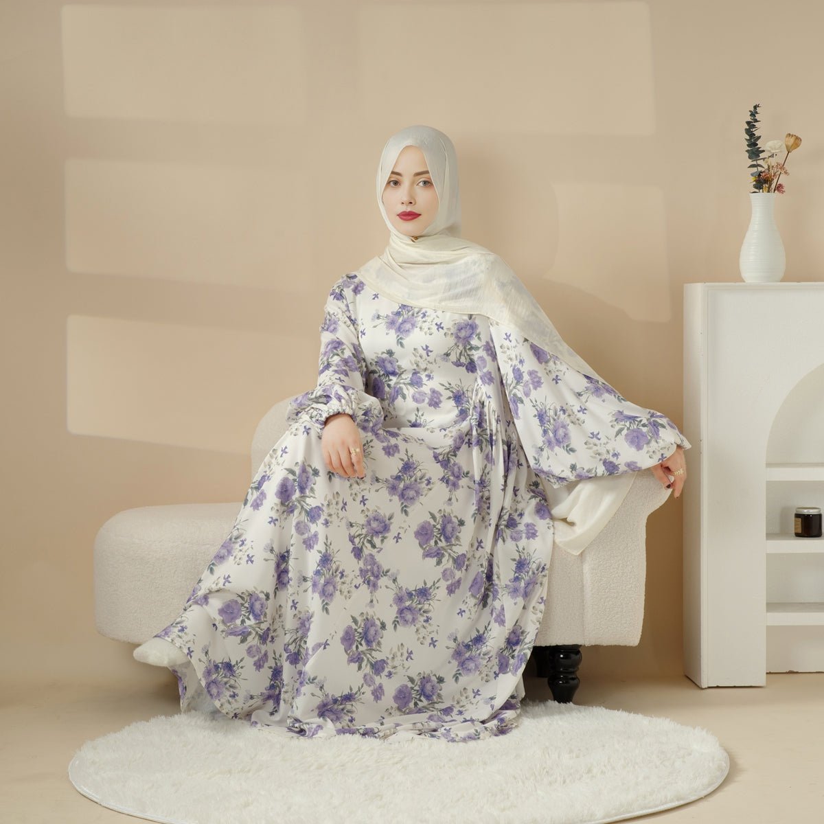 Printed Reversible Abaya (MA082) by Mariam's Collection