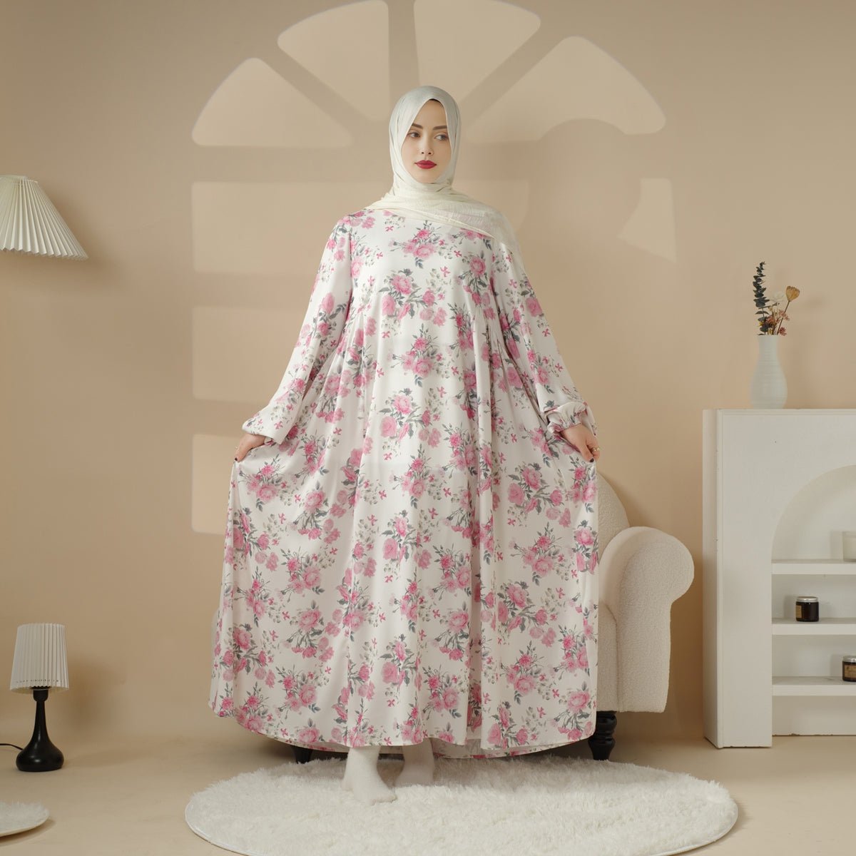 Printed Reversible Abaya (MA082) by Mariam's Collection
