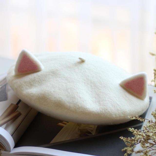 Kawaii Cat Ears Beret by Kore Kawaii