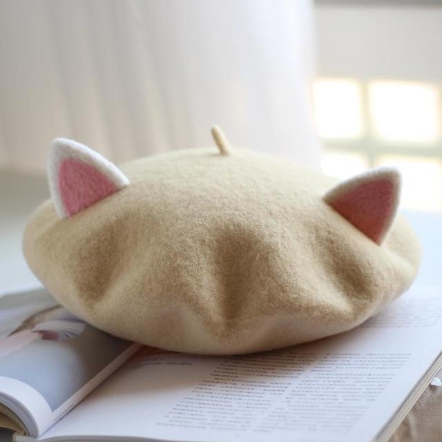 Kawaii Cat Ears Beret by Kore Kawaii