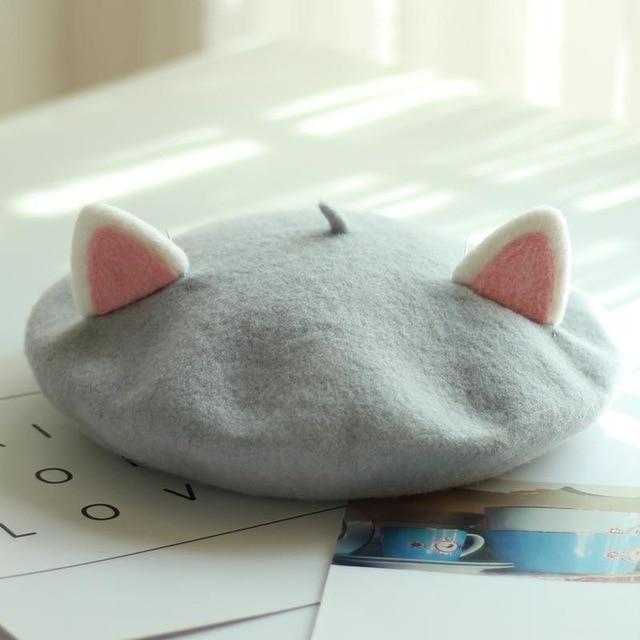Kawaii Cat Ears Beret by Kore Kawaii