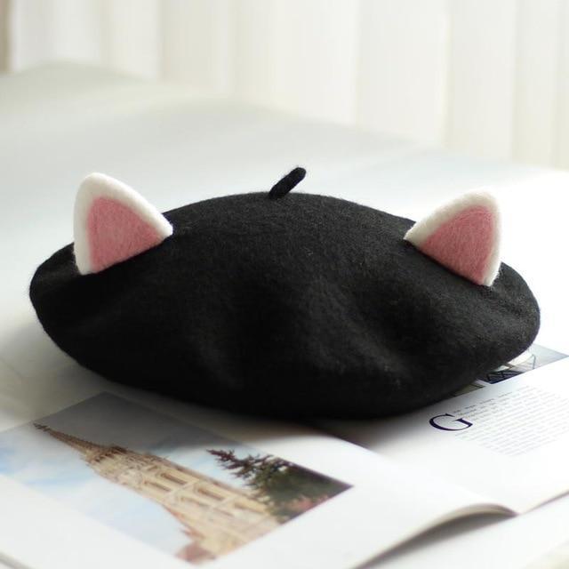Kawaii Cat Ears Beret by Kore Kawaii