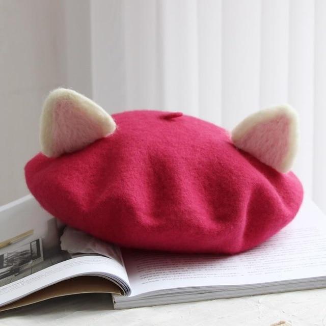 Kawaii Cat Ears Beret by Kore Kawaii